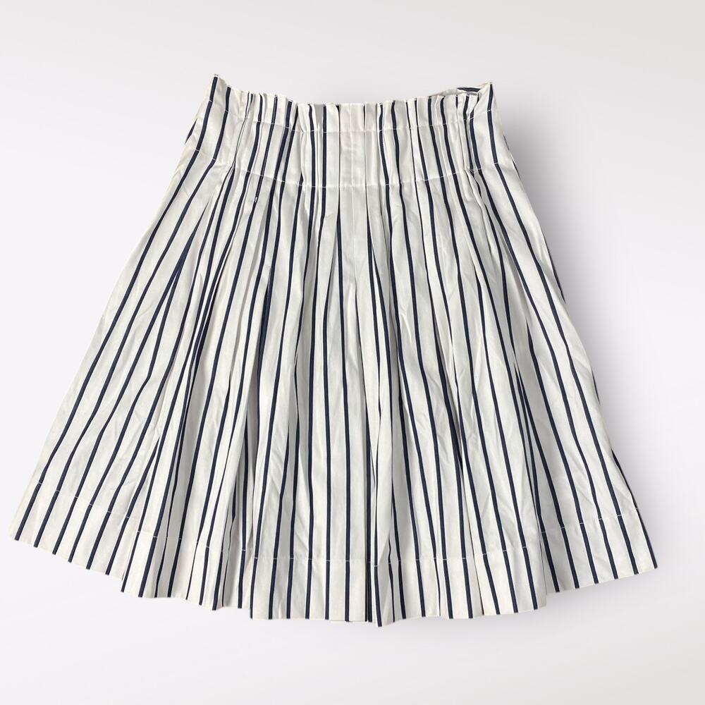 Kate Spade Broome Street Pleated Striped Knee Length Skirt Size 2